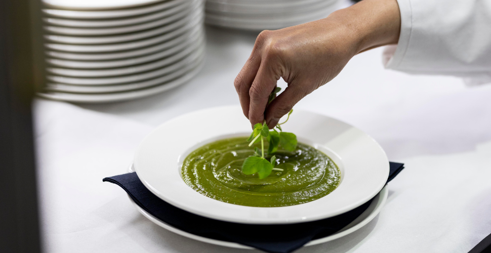 Pea and Watercress Soup on the new menu